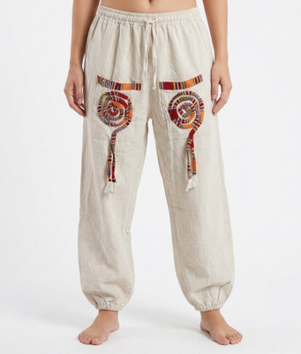 SR Collection Solid Khadi Women Harem Pants