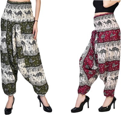 LETZ DEZINE Printed Rayon Women Harem Pants