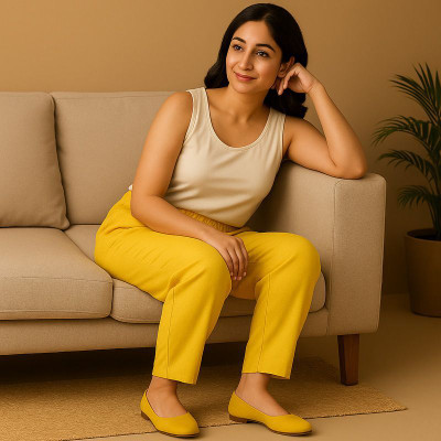 khatuja's Solid Khadi Women Harem Pants