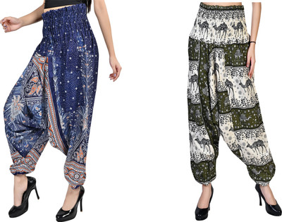 LETZ DEZINE Printed Rayon Women Harem Pants