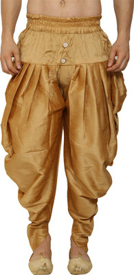 DISONE Solid Dupion Silk Men Harem Pants