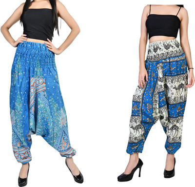 FusFus Printed Rayon, Cotton Women Harem Pants
