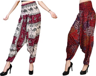 LETZ DEZINE Printed Rayon Women Harem Pants