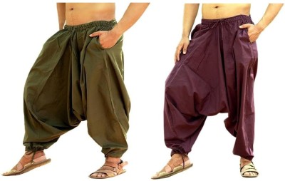 ukal Solid Rayon Men & Women Harem Pants