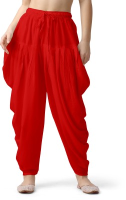 Mehrang Solid Rayon Women Harem Pants