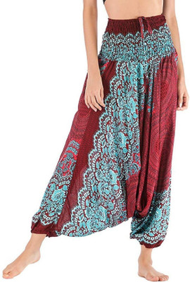 Whitewhale Printed Rayon Women Harem Pants