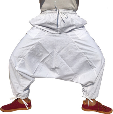 Whitewhale Solid Cotton Men Harem Pants