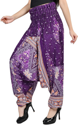LETZ DEZINE Printed Rayon Women Harem Pants