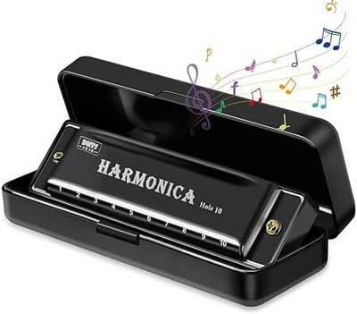 NAPTUNE Mouth Organ Musical Instrument Titanium Copper Core Harmonica(multicolor)