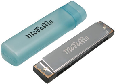 Medellin MHR-SL16 Silver Harmonica(BLACK, SILVER)