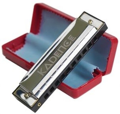 KADENCE Daitonic Harmonica, Blues Key of C 10 Holes for Kids Adults and Beginners.(silver)
