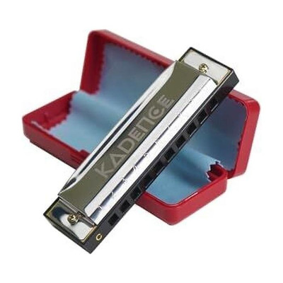 KADENCE Daitonic Harmonica, Blues Key of C 10 Holes for Kids Adults and Beginners.(silver)