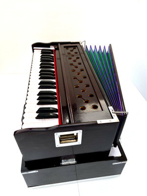 KHALSA MUSICAL (42 keys) Folding Harmonium high sound Quality Foam BestBag 3.5 Octave Harmonium 3.5 Octave Foot Pumped Harmonium(Seven Fold Bellow, Bass Reed)