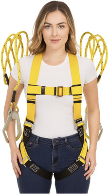 CHANDOKS Full Body Safety Harness Belt with Dual Hooks for Industrial & Construction Use Belt Harness(Free Size)