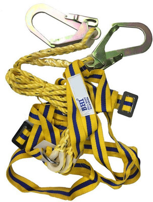 BHI Full Body Double Hook Scaffolding Safety Belt Harness(Free Size)