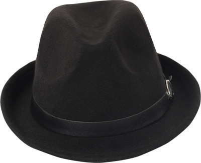 FabSeasons Panama Hat for Men, Wide brim(Black, Pack of 1)