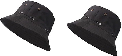 INFISPACE Sun Hat(Black, Black, Pack of 2)