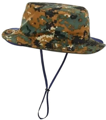 Zonkar Unisex Cotton Classic Camouflage Hat Summer Sun Protection Packable Beach Hat(Brown, Pack of 1)