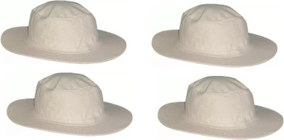 Atabz Cricket hats(Cream dark, Pack of 4)