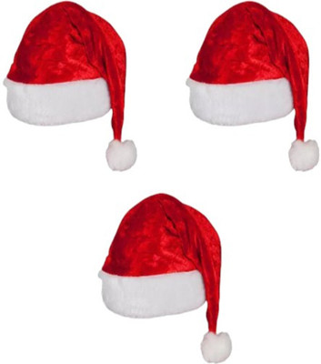 GIGGLEBYTES Santa Cap Cap(Pack of 3)