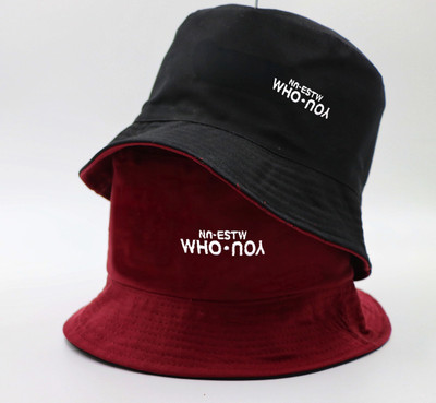 CLASSYMESSI Bucket Hat(Maroon, Black, Pack of 1)
