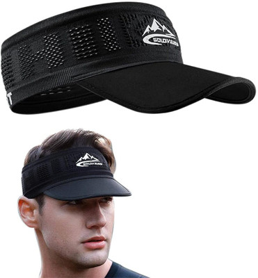 SNOWIE SOFT Sun Visor(Black, Pack of 1)