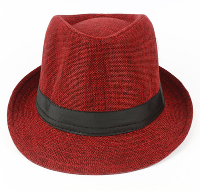 XYTECH Fedora Hat(Red, Pack of 1)