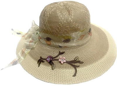 Adorazone Women Wide Brim Fedora/Tribly Summer Beach Hat(Brown, Pack of 1)