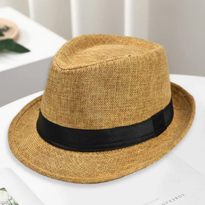 INFISPACE Fedora Hat(Beige, Pack of 1)