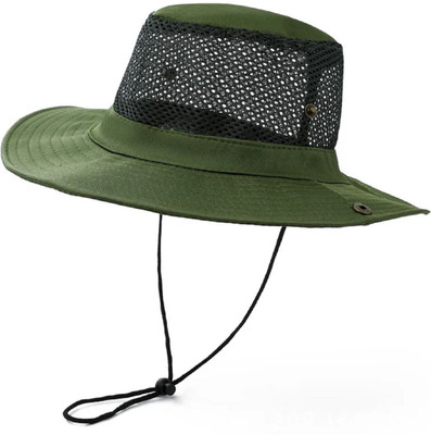 ZACHARIAS Fedora Cowboy Breathable Mesh Net Hat Cap(Green, Pack of 1)
