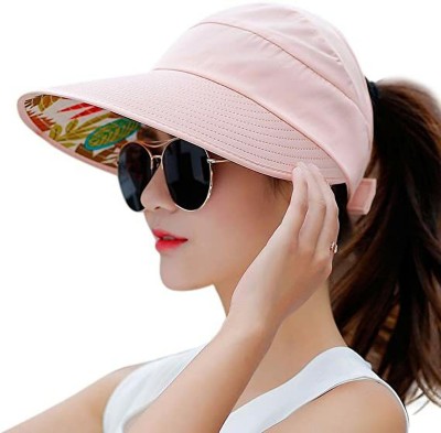 AlexVyan SunVisor Hats Wide Brim Summer Cap UV Protection Breathable Beach Sun Hat Cap.(Pink, Pack of 1)