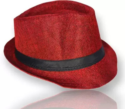 Tahiro Fedora Hat(Red, Pack of 1)