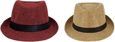 Kryptar COWBOY HAT(MAROON,GOLD, Pack of 2)