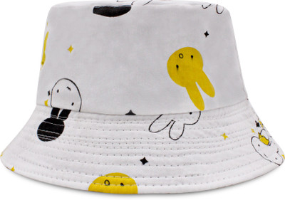 VRITRAZ Bucket Hat(White, Pack of 1)