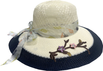 INFISPACE Wide Brim Fedora/Tribly Summer Beach Hat(Blue, Pack of 1)