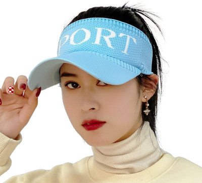 AlexVyan Open Head Sun Visor Sport Ponytail Adjustable Summer Cap Sun Visor Hat(Blue, Pack of 1)