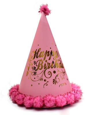 Vmd Premium 1 PINK FANCY Cap with HAPPY BIRTHDAY Printed CAP for Birthday Kids(Pink, Pack of 1)