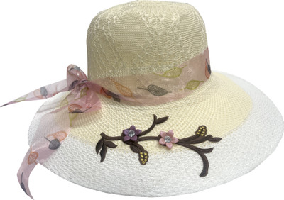 INFISPACE Wide Brim Fedora/Tribly Summer Beach Hat(Beige, Pack of 1)