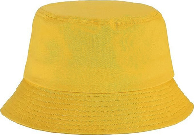 CLASSYMESSI Kids Packable Beach Bucket Sun Hat (6 to 12 Years)(Yellow, Pack of 1)