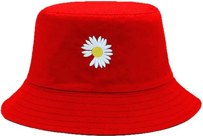 ZACHARIAS Fishermen Bucket Smiley Reversible Cap Hat(Red, Pack of 1)