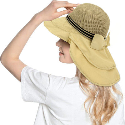 SNOWIE SOFT Sun Hat(Beige, Pack of 1)