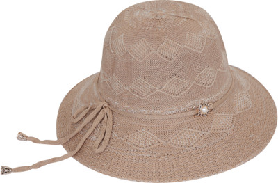 FabSeasons Beach and Sun Hat / Caps for Women & Girls(Brown, Pack of 1)
