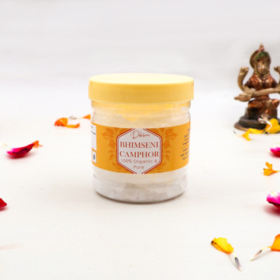 DOKCHAN Pure 100gram Bhimseni Desi Camphor for Pooja Havan, Natural Aromatic Kapoor