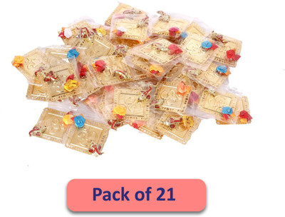 Sainik's - Access to Quality Ganesh Ji Design Thamboolam Set With Pasupu Kumkum Set With Haldi Kumkum 21 pcs