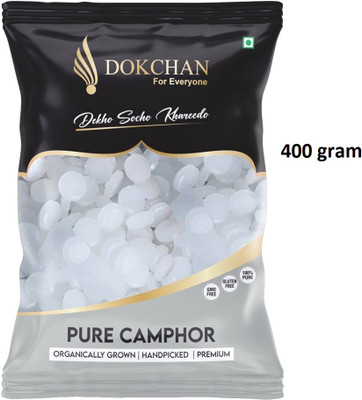 DOKCHAN 400gram Pure Camphor Natural Aromatic Kapoor for Havan Puja and Diffuser