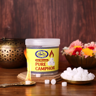 Cycle Pure Om Shanthi Camphor Round Tablets Jar, 250 GM(250 g)