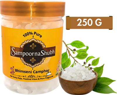 SampoornaShubh Original Bhimseni Camphor 250 gram Jar - Pack of 1(250 g)