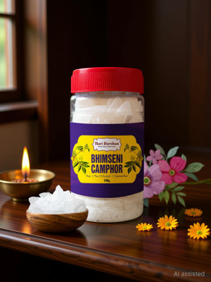 Hari Darshan Bhimseni Pure Camphor for Pooja, Havan, Meditation(100 g)