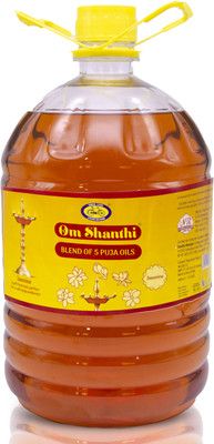 Cycle Om Shanthi Pure Puja Oil, Blend of 5 Puja Oils - Jasmine Fragrance (5 Ltr) deal from flipkart