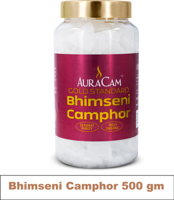 AuraCam Gold Standard Bhimseni Camphor for Pooja/Fragrance Kapoor (Pack of 1, 500 g)(500 g)